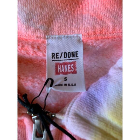 Re/Done x Hanes 70s Half Zip in Neon Space Dye Size Small - Picture 3 of 5